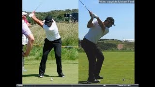 Jon Rahm golf swing  Long Iron faceon amp downtheline July 2017 [upl. by Jaynell82]