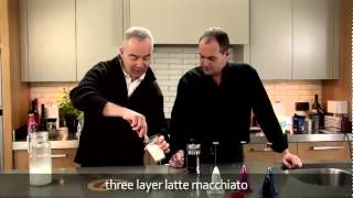 aerolatte  milk frother makes three layer caffè latte macchiato [upl. by Antonin602]