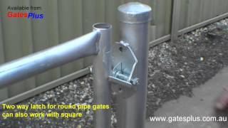 Gate Latch 2 way for round pipe and square [upl. by Onairpic430]