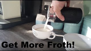 How to Get More Froth from Your Nespresso Coffee Aeroccino  Nespresso tips and help [upl. by Silvain]