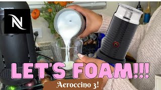 How To Foam Milk With Aeroccino 3 Make Coffee With Foam Tips amp Tricks  Easy Foamed Latte Recipe [upl. by Rudwik]