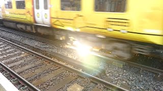 Merseyrail 507 009 making arcs at Birkdale station [upl. by Fellows]